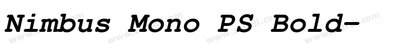 Nimbus Mono PS Bold字体转换